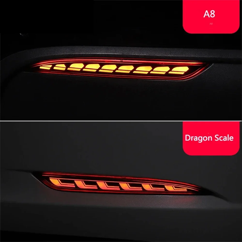 

2024 Car Accessories Rear Fog Lamp Brake Light for Tesla Model 3/Y 2017-2023 Dynamic Turn Signal Reflector LED Bumper Lamp