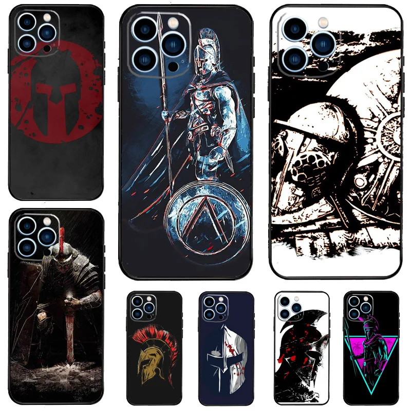 Funda de teléfono Spartan para iPhone, 15, 16 Pro Max, 13, 11, 12, 14 Pro Max, XR, XS, X, 7, 8 Plus, 12, 13 Mini