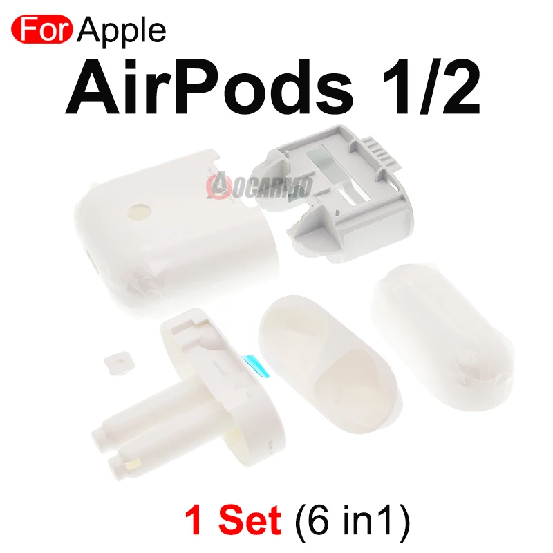 Aocarmo For Apple AirPods 1 2 3 Pro Pro2 Full Set Housing Shell For Charging Case Battery Box Compartment Repair Part