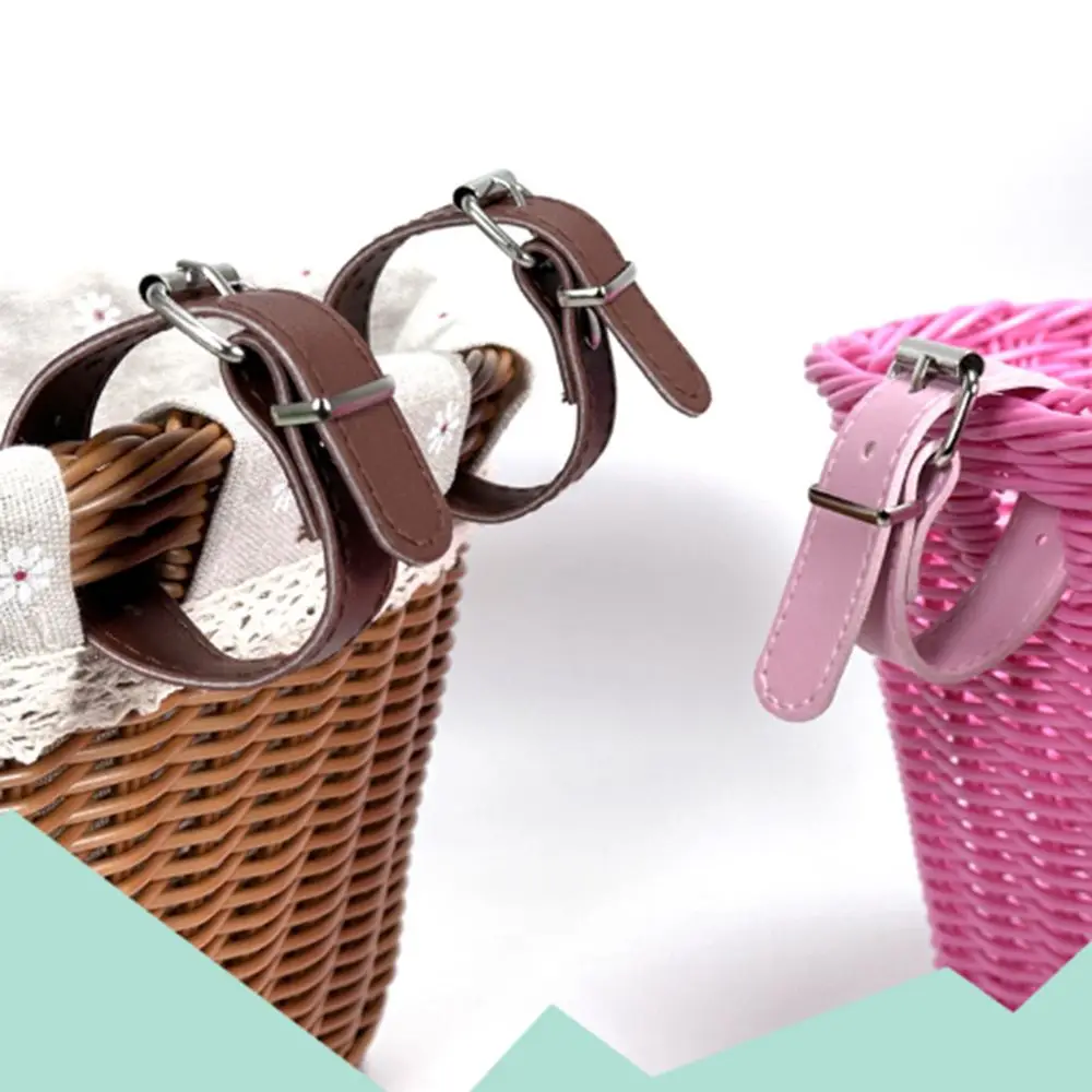 Rattan Wicker KidsBike Basket Bicycle Accessories 9 Styles Front Handlebar Basket Hand-Woven Sticker Bicycle Accessories