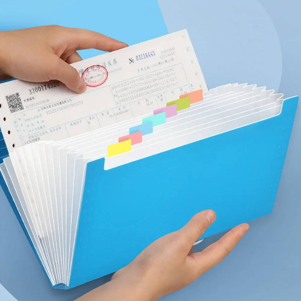 A6/B6 아코디언 파일 폴더 청구서 정리함 13포켓 확장 파일 케이스 방수 커버 아코디언 문서 정리함