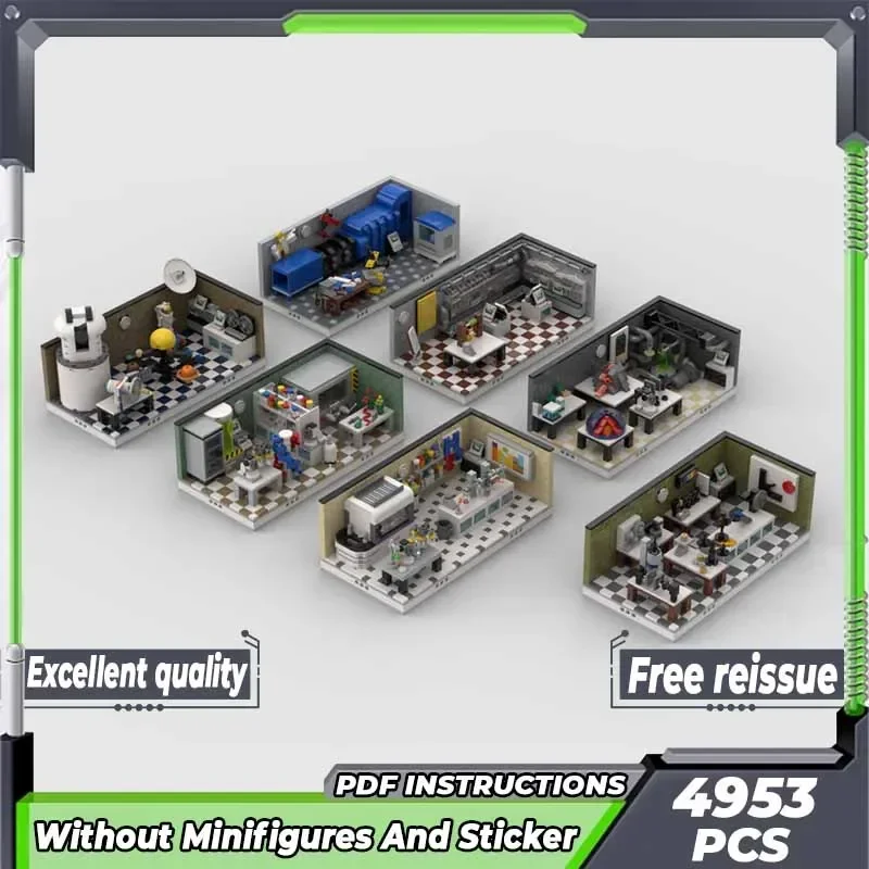 Laboratory Scene Model Moc Building Bricks Science Lab Set Pack Technology Modular Blocks Gifts Christmas Toys DIY Sets Assembly