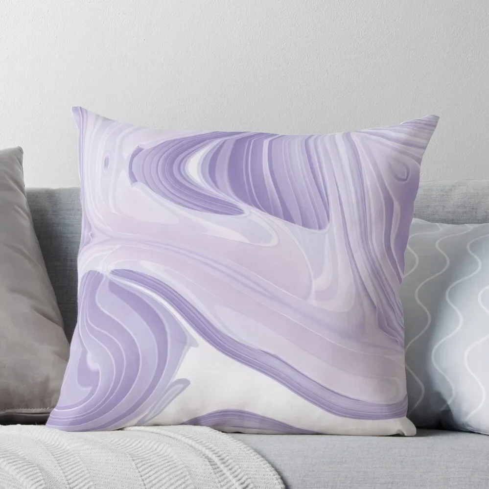 

preppy pastel lilac purple marble swirls mid century modern Throw Pillow Pillowcase Sofa Cushions Cover