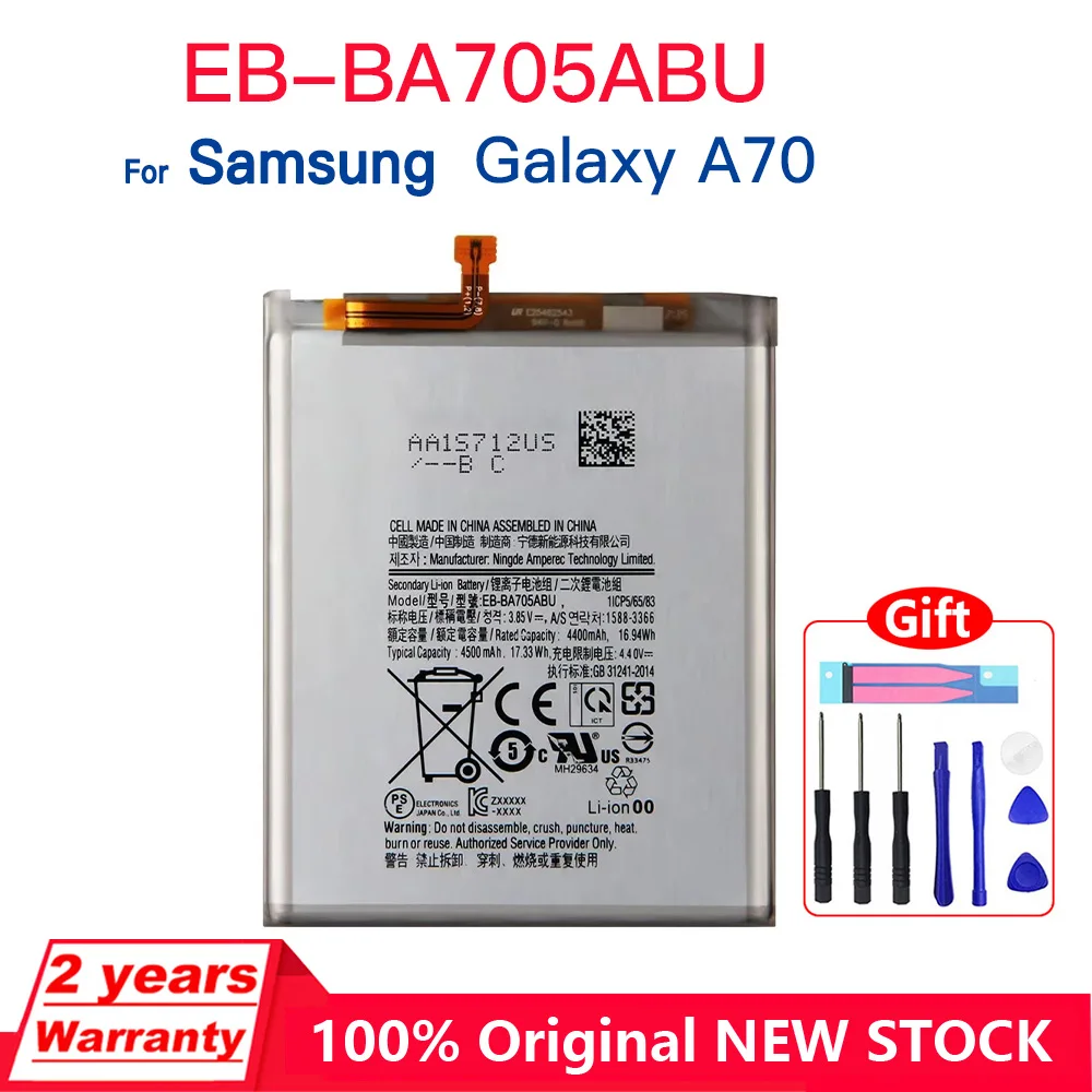 

Genuine New EB-BA705ABU 4500mAh Replacement Battery For Samsung Galaxy A70 A705 SM-A705 A705FN SM-A705W Batteria Batteries+Tools