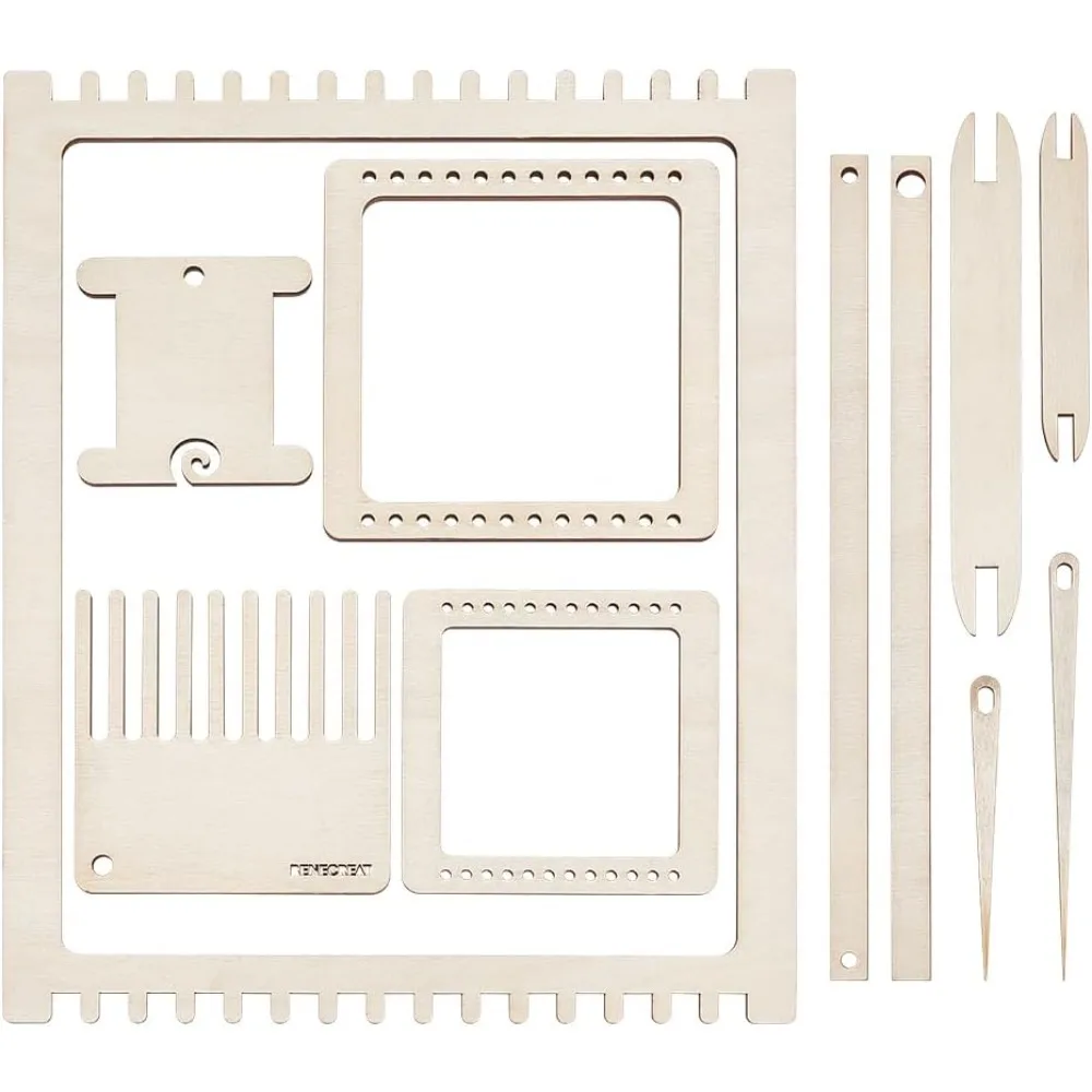 11 pezzi telaio per tessitura in legno kit strumenti per tessitura con navetta per tessitura in legno ago per uncinetto per tessitura in legno e pettine per tessitura