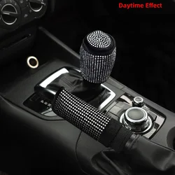 Car Supplies Flash Diamond Encrusted Plush Leather Cloth Art Breathable Handbrake Set File Handle Set GM Interior Supplies