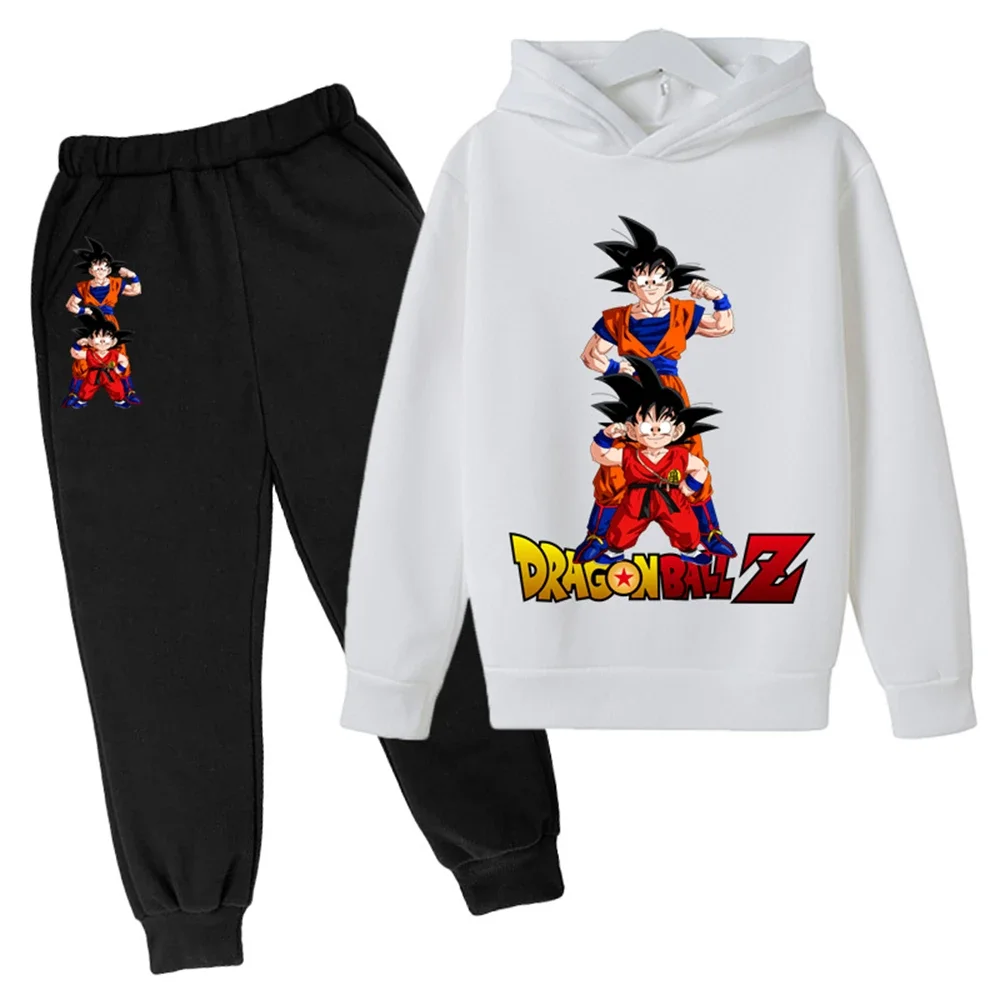 New Dragon-ball Hoodie Kids Spring Sportswear Boys and Girls Goku Sweatshirt Boys Clothes Girls Set Hoodie Pantsuit Children