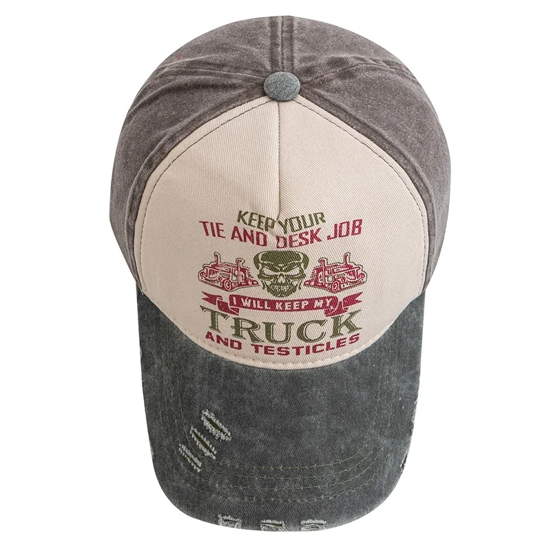 Лидер продаж, унисекс, стираная хлопковая кепка с принтом головы черепа, потертая бейсболка для мужчин и женщин, повседневная уличная модная шапка для папы