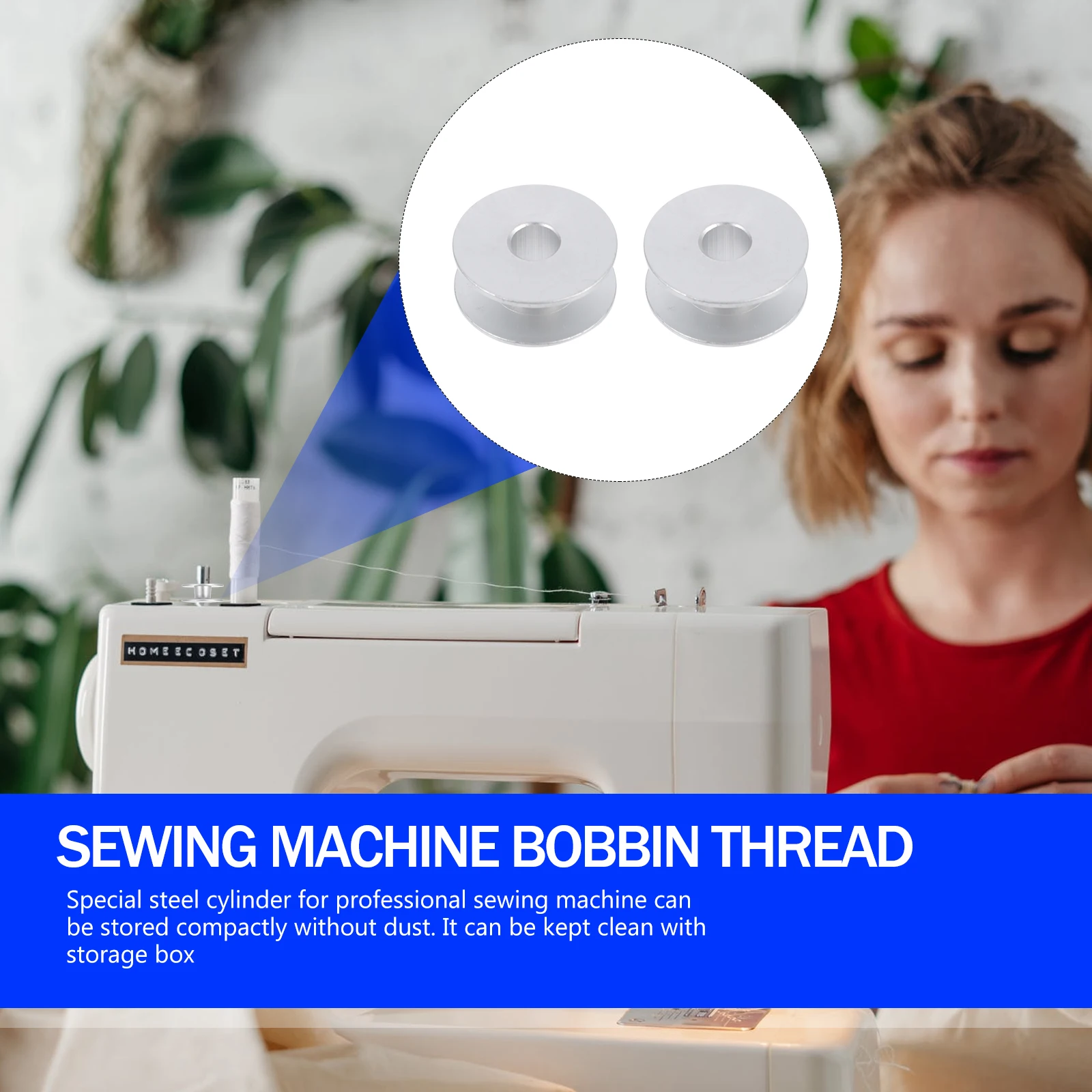 

1 set 1 Set Clear Plastic Sewing Machine Bobbins Reel Spools Home Use Small Bobbins Aluminum Core Craft Lovers Durable Easy Use