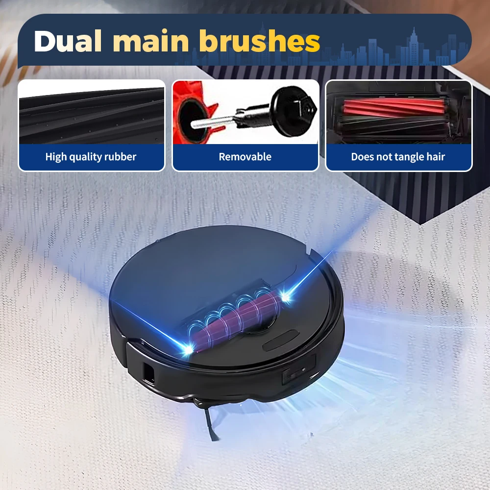 أجزاء الفرشاة الرئيسية فرشاة دوارة لـ Roborock S8/S8+/S8 Pro Ultra/Q5 Pro/Q5 Pro+/Q8 Max/Q8 Max+/G20 ملحقات مكنسة الروبوت