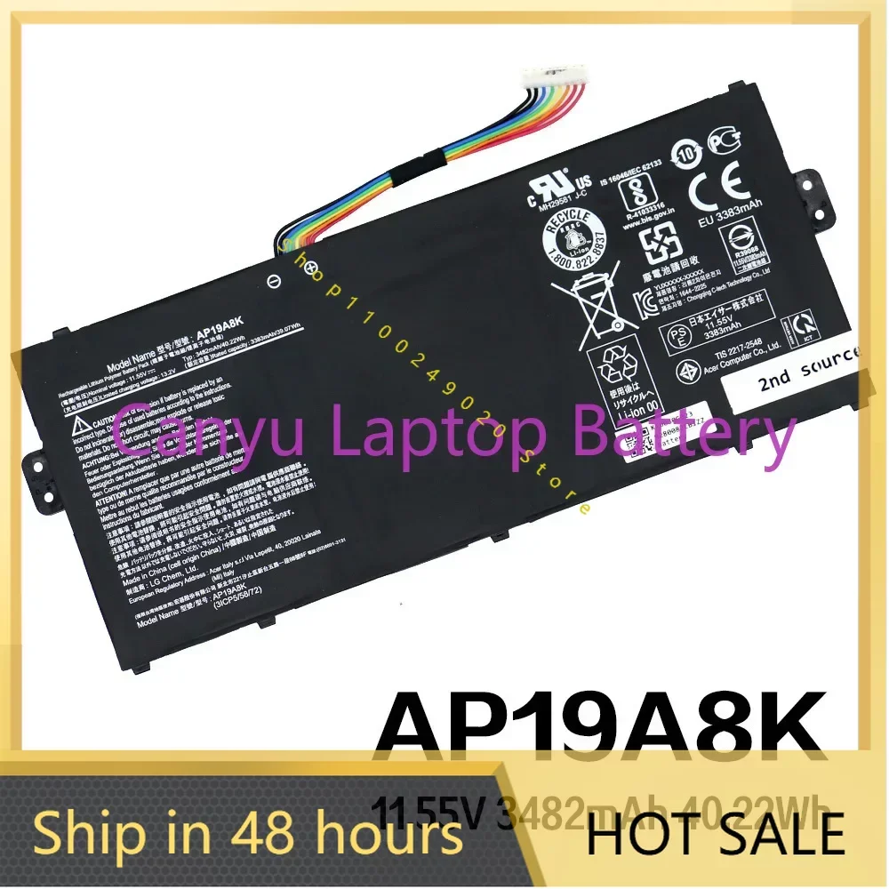 

2024 AP19A8K 11,55 V 3482mAh 40.22Wh Аккумулятор для Acer