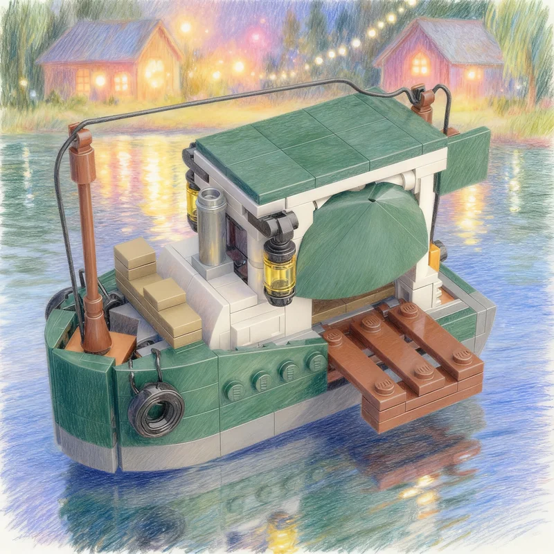 

217pcs MOC Treasure Trawler Animal Crossing Model Building Blocks Creative Gift DIY Display Decor Adult Premium Kids Desk Home