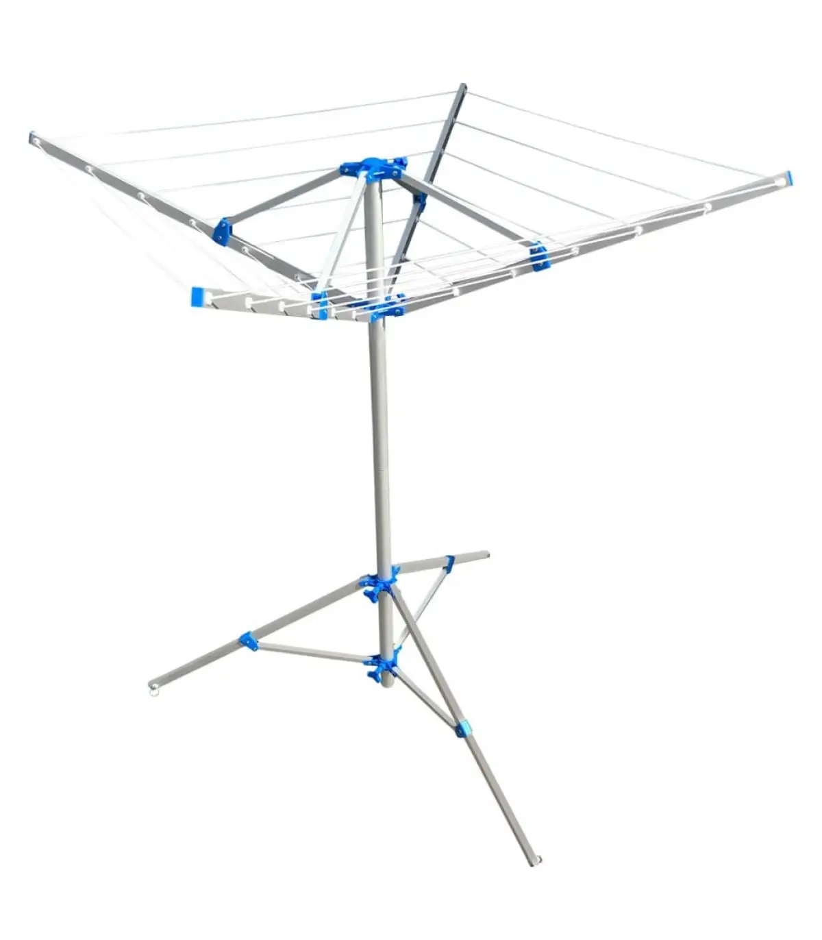 ProPlus rotating clothesline and hangers with gray metal legs