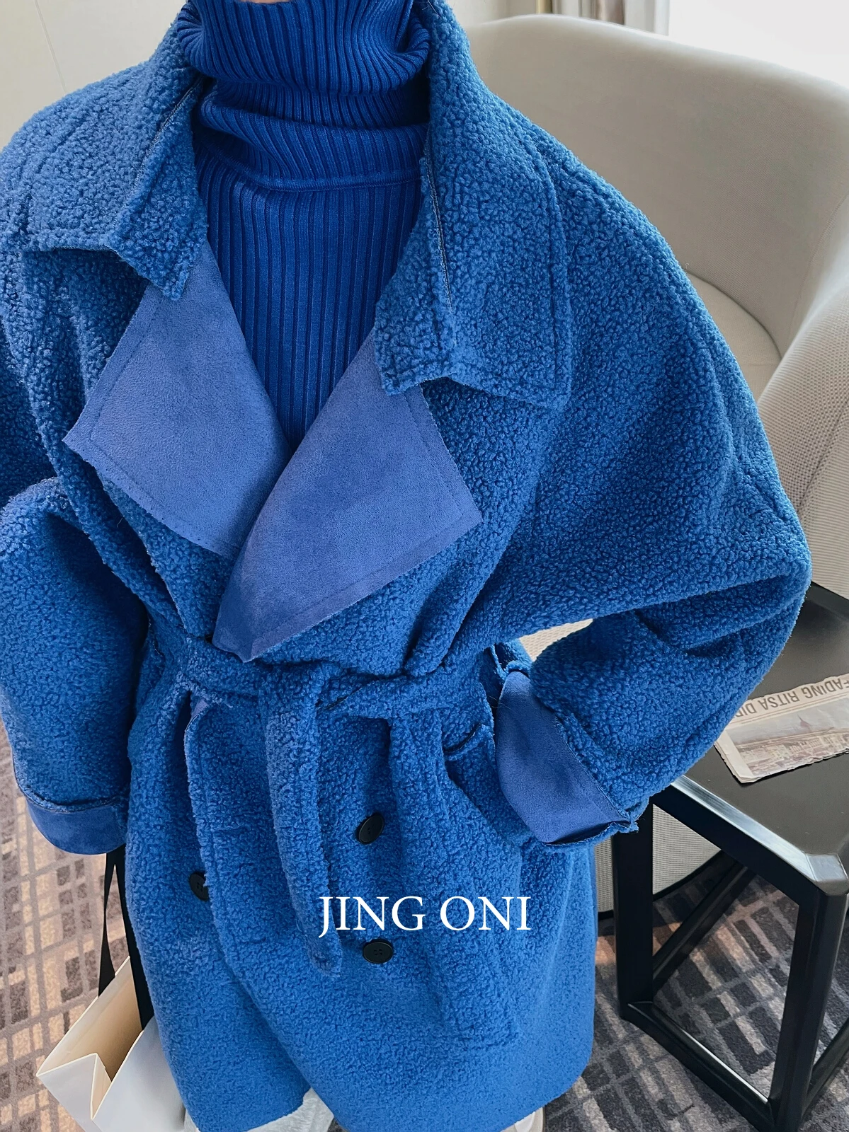 Long Wool Blend Jackets Coat Woman Clothing 2023 Y2k Korean Fashion Style Vintage Winter Top Oversize Elegant Chic New Outerwear