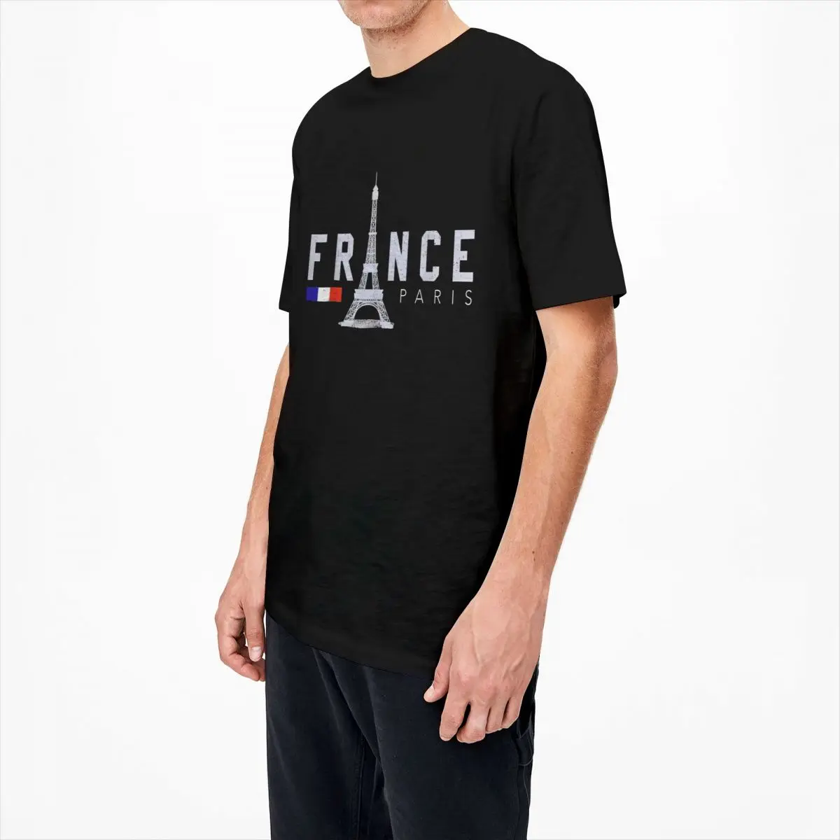 Men Women's T-Shirt France Paris T Shirts Popular French Flag Eiffel Tower Souvenir Gift Summer Tees Cotton Tops Plus Size 5XL