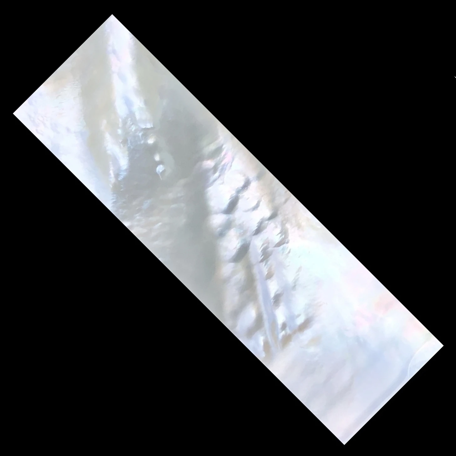 1x Mother Of Pearl Knife Handle Scale 100x30x3mm Jewelry Slice Inlay Polished Rectangle Blank