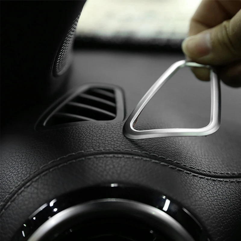 4 Pcs Car Accessories: 2 Pcs Car Front Bumper Spoiler Flank Wind Knife & 2 Pcs Side Air Conditioning Vent Outlet Cover