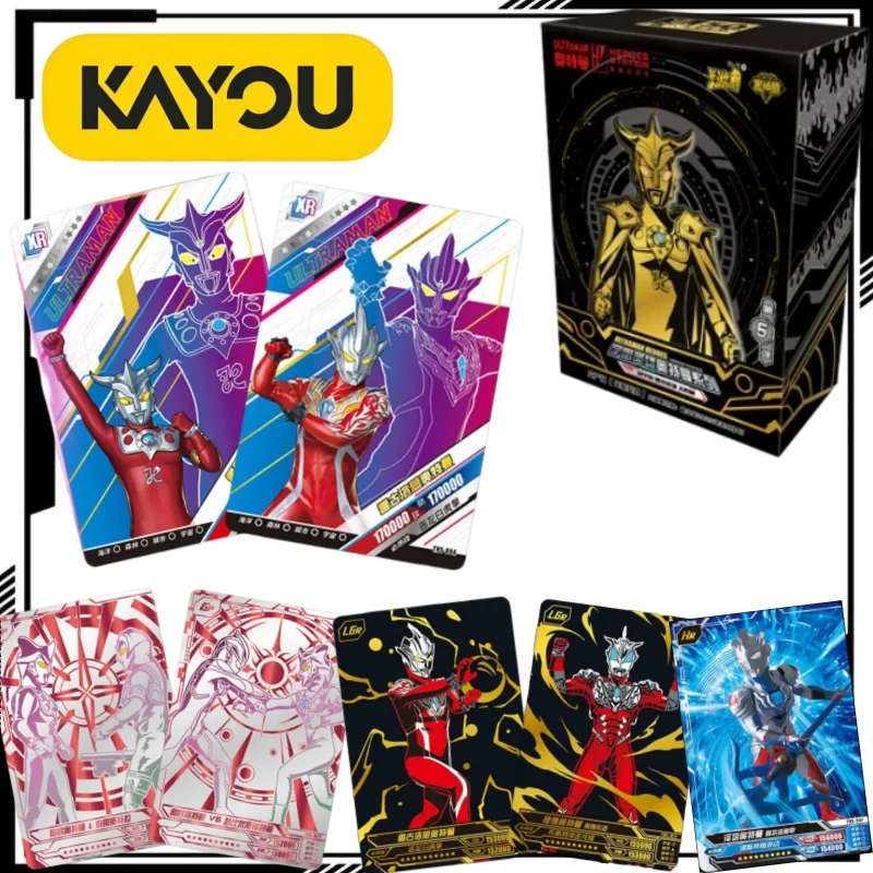 

KAYOU Ultraman Card Black Diamond Edition Gift Box Volume 5 Ultraman Collectible Cards Anime Merchandise Holiday Gift Trendy Toy