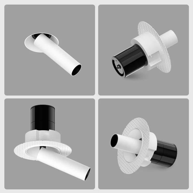 XRZLux 8W Dimmable COB LED Ceiling Downlight Adjustable Rotatable Anti-Glare Trimless LED Spotlight for Indoor Use ETL Approved
