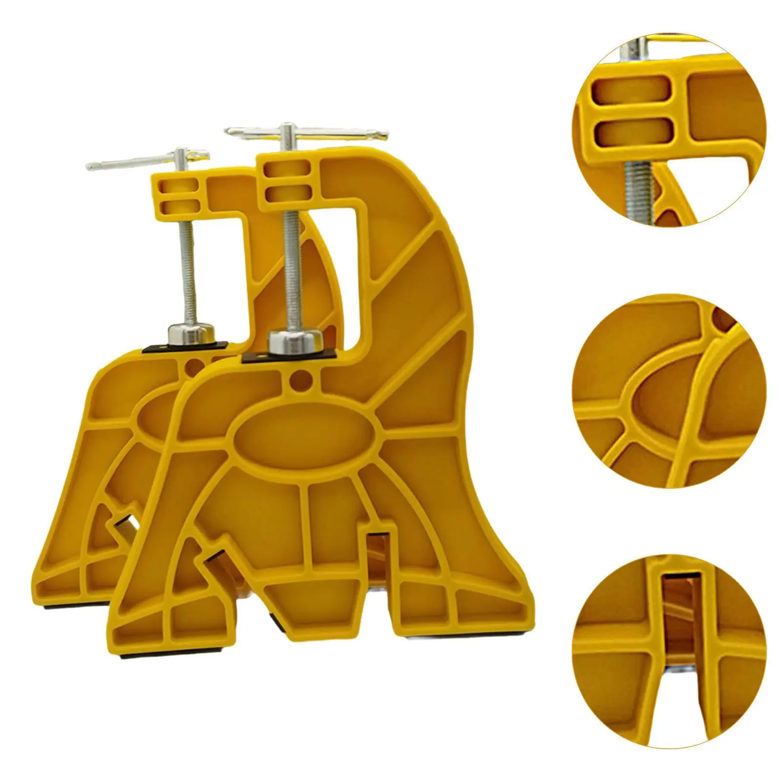 

Adjustable Ski Snowboard Vises Clamp Stand Tuning Waxing Non Slip Base Pair for All Ski Maintenance Needs