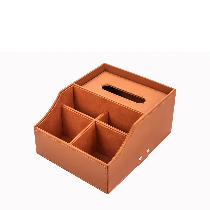 Leather Car Armrest Box Storage Shelf Car Center Console Interior Storage Multifunction Tissue Box Water Cup Phone Holder Bottle