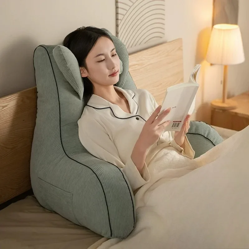 Removable Cover Bed Backrest Pillow Modern Cotton Lumbar Cushion Large Soft Headboard Pillow for Reading Bed Wedge forSitting Up