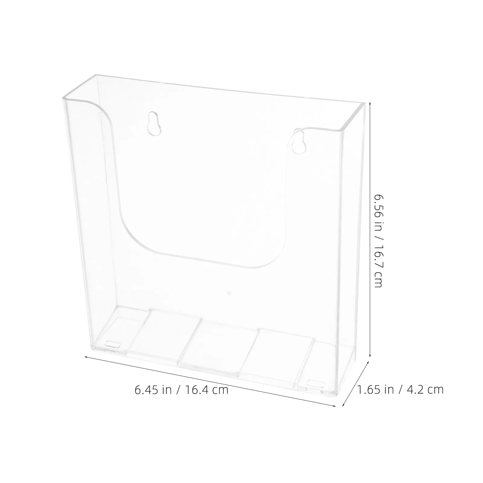 2Pcs Wall Mounted Acrylic Brochure Holder A5 Size Transparent Display Stand for Posters Flyers Pamphlets Office Retail Use