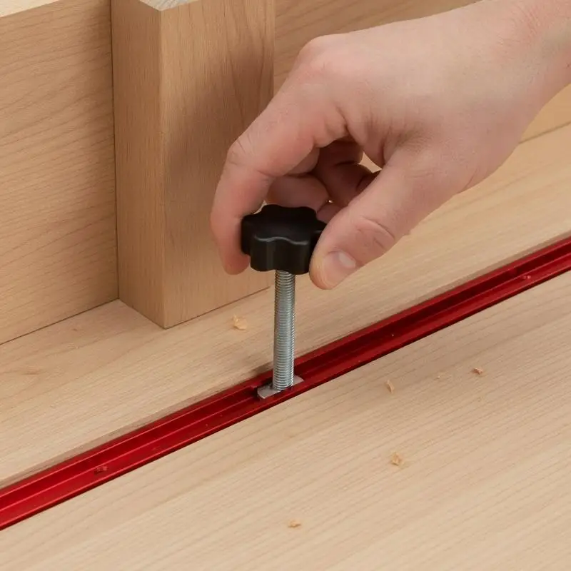 1/2Pcs T Screw Fixture Slot 600MM Woodworking Chute Rail 19x9.5mm T-track T-slot Miter Track Jig Table Saw Router Table DIY Too