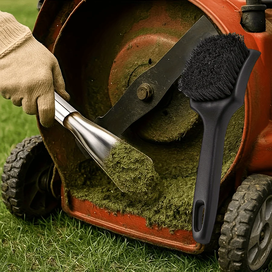 قطعتان من سطح جزازة العشب للحديقة متعدد الوظائف، مجموعة فرشاة تنظيف مكشطة