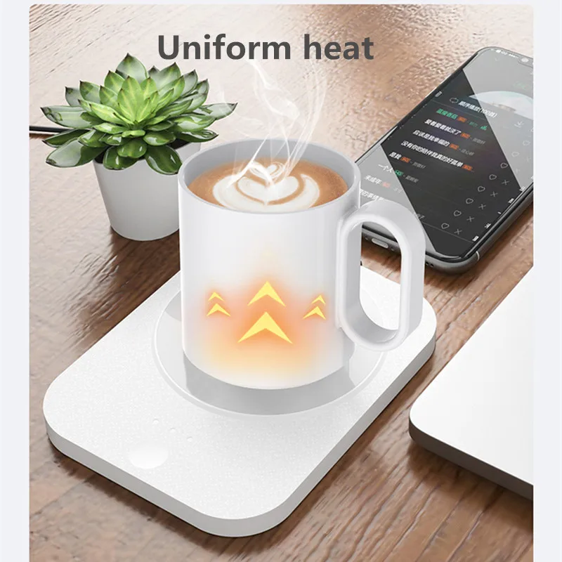 USB Cup Warmer Coffee Milk Tea Water Mug Heater temperatura regolabile riscaldamento Coaster per Home Office riscaldamento automatico invernale