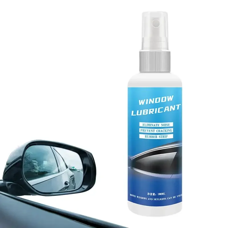 100ml Car Silicone Spray Lubricant Multi Surface Rubber Door Strip Softening Lubricant Vehicle Prevent Adhesion Lubricant Tool