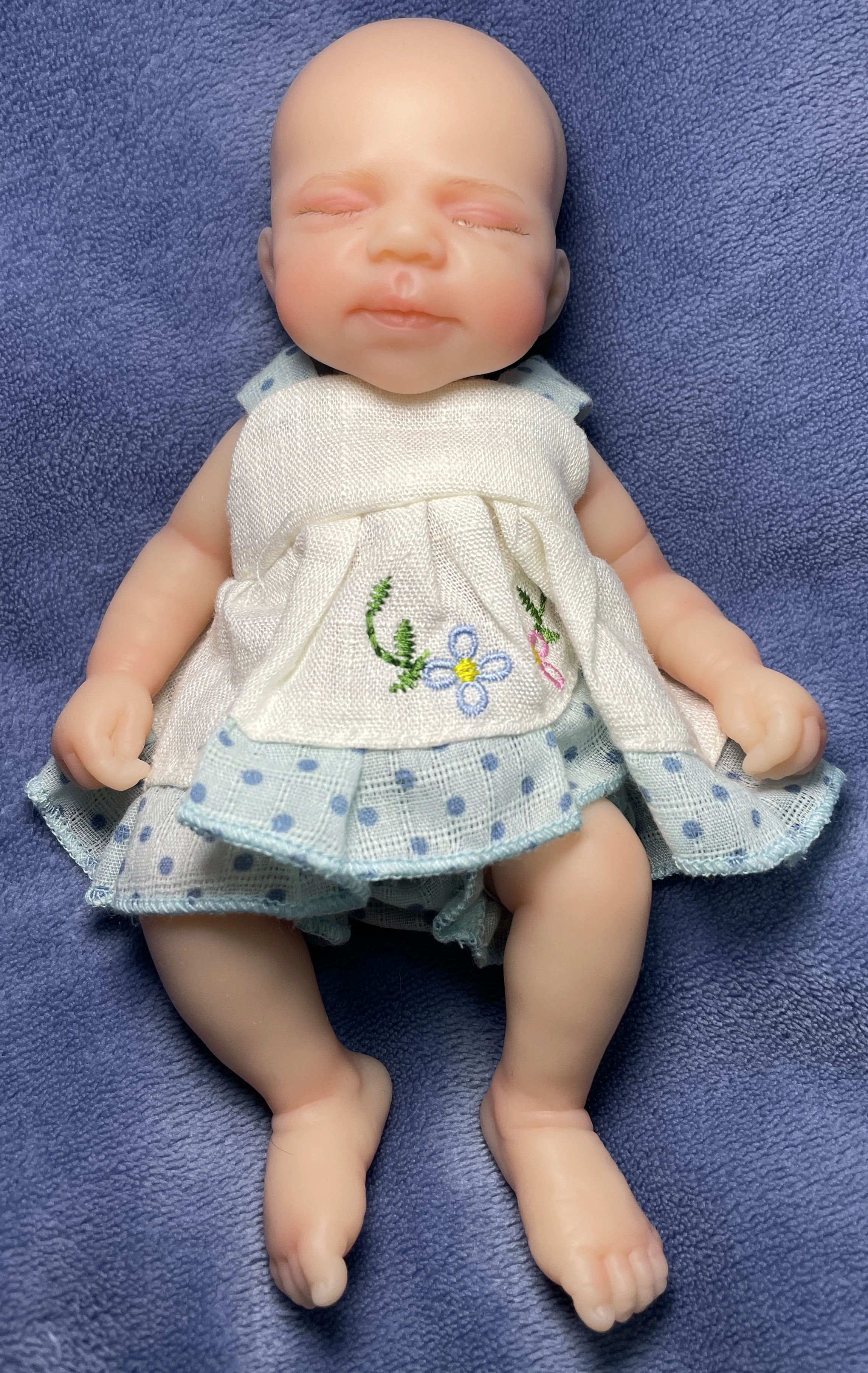 20 سنتيمتر النوم تولد من جديد الطفل في البلاتين سيليكون-التعبير الهادئ ، هيبوالرجينيك فائقة النعومة الجسم طبعة محدودة الفن دمية #6