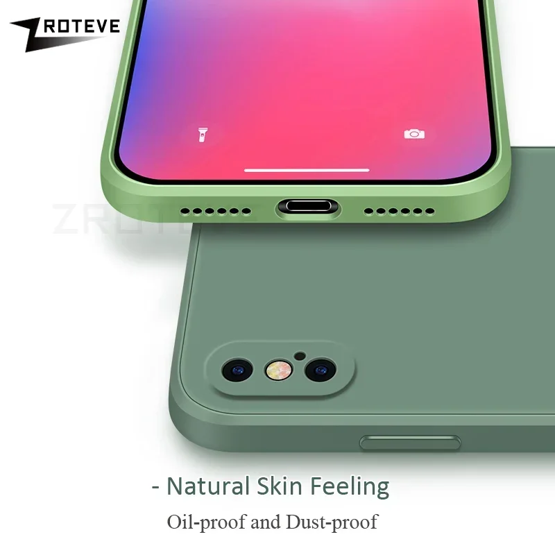 For iPhonex Case ZROTEVE Silky Liquid Silicone Soft Cover For iPhone X XR XS Max 10 8 7 6 Plus SE 2 3 2020 2022 iPhone10 Cases