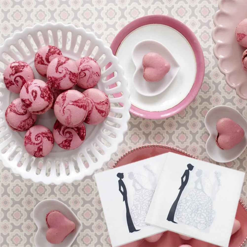 

40Pcs Beautiful Paper Napkins Featuring Bride and Groom Print Unique Wedding Party Tissues for Table Decor Use