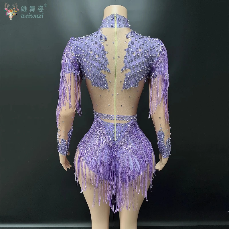 Vêtements de concours de danse latine pour adultes et enfants, robe à franges avec pierres AB personnalisées, Costume de spectacle Tango Samba