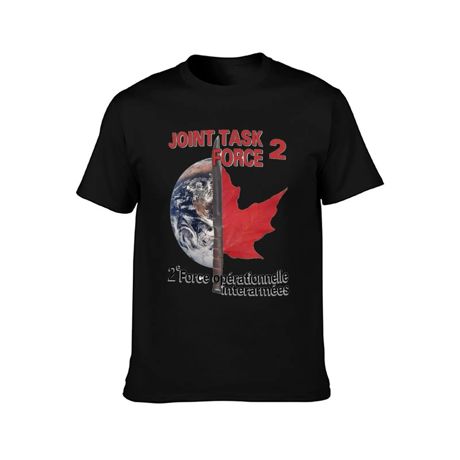 Joint Task Force 2 T-Shirt, Summer Casual Cotton Tee, Oversized Streetwear Tops, Vintage Graphic Print, Loose Fit Short Sleeve