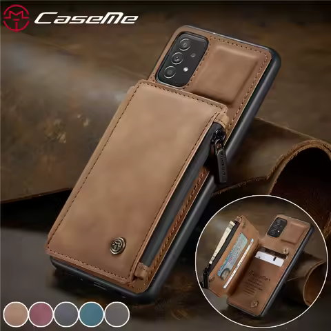 Zipper Wallet Leather Case For Samsung Galaxy S23 S22 Ultra S21 S20 Plus A73 A53 A33 A52 A72 A52S A51 A71 Purse Card Phone Cover