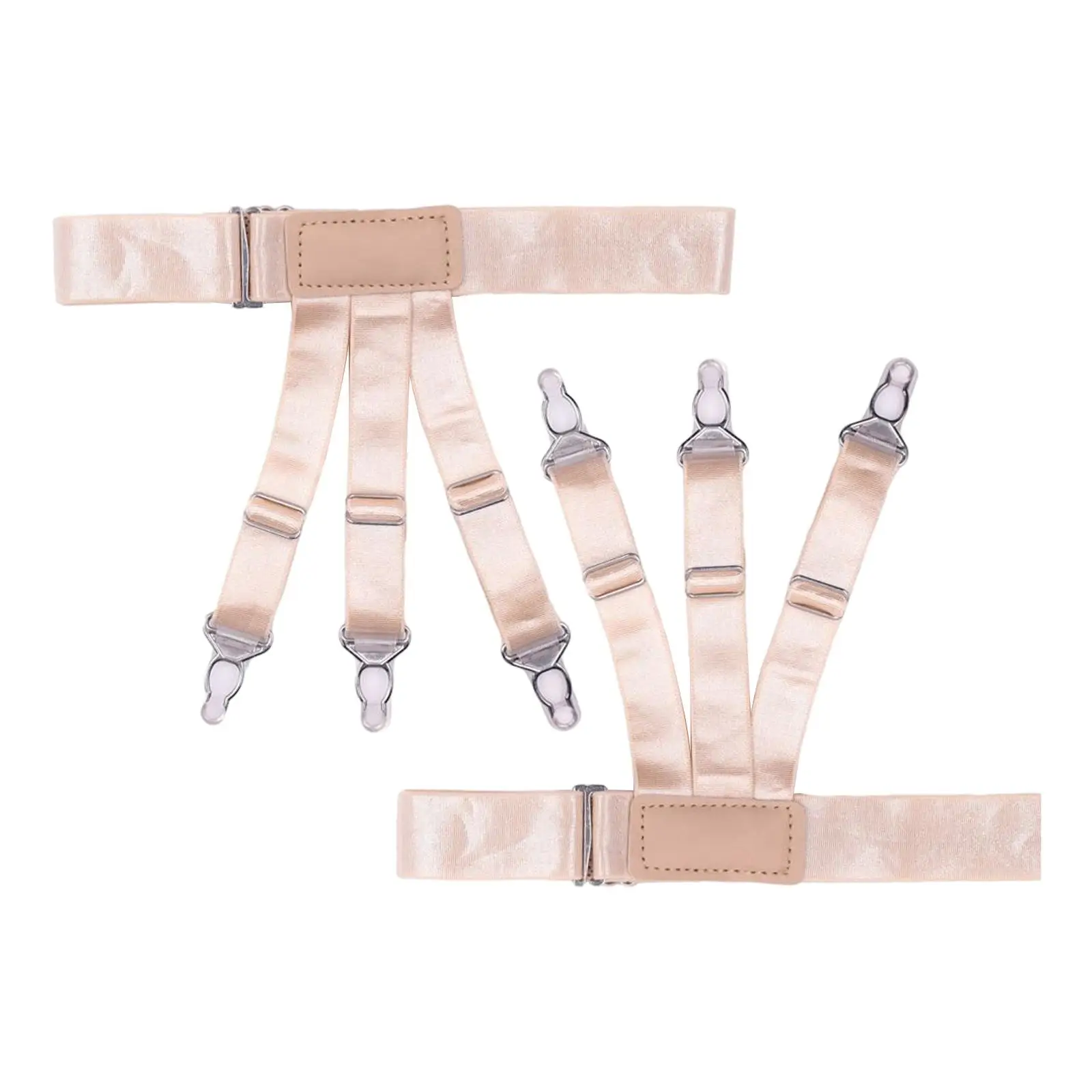 

Shirt Stays, Garters Strap with Non Slip Locking Clamps, Durable Nylon Elastic