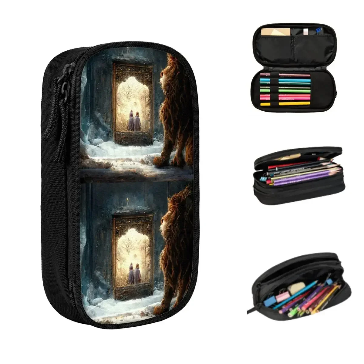 

Lion, Witch And Wardrobe Pencil Cases Big Capacity Pen Bags Pen Box Pencil Pouch For Boys Girls Students Stationery School