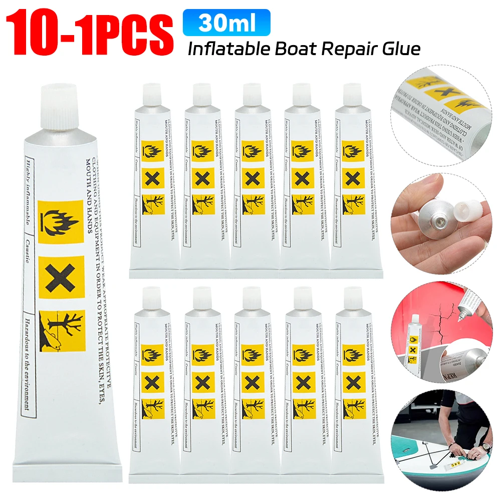 PVC Adhesive Inflatable Boat Repair Glue 30ml Kayak Patches Glue Swimming Pool Inflatable Air Mattress Repair Patch Glue Kits