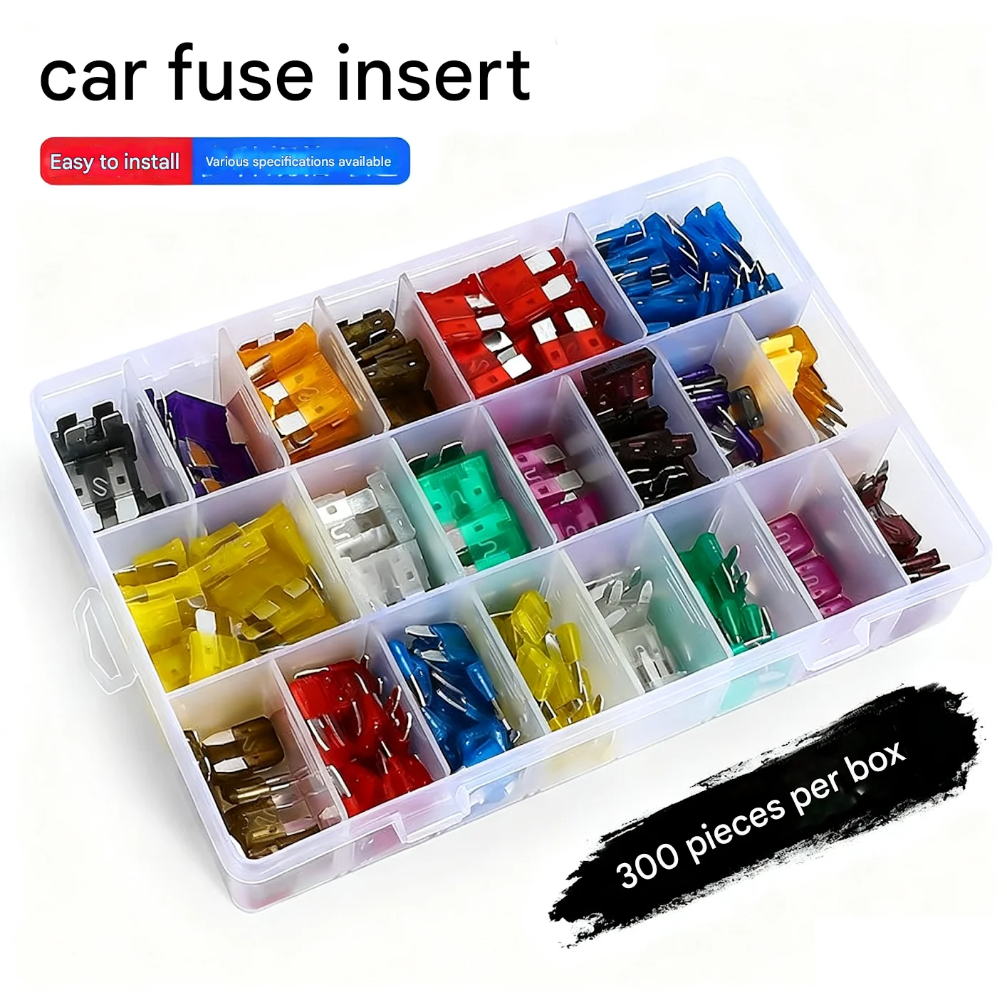 120/220/300Pcs Car Fuses Assorted Kit Automotive Circuit  Small Fuse Mixed Motorcycle Circuit Fuse With Box