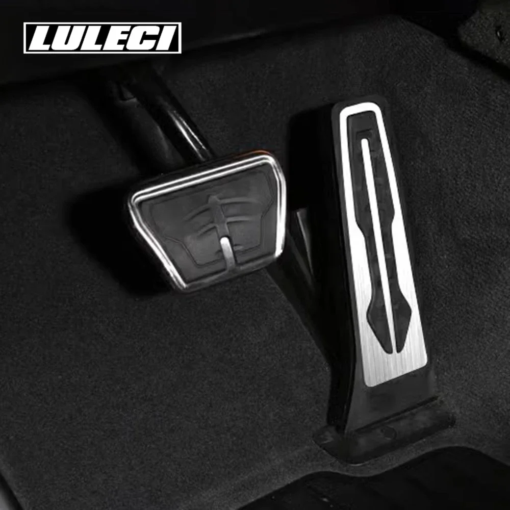 LULECI for 2011-2024 BMW 3 4 5 6 7 Series X3 X4 X5 X6 Car Accelerator Fuel Brake Pedal Foot Rest Pedals Plate Cover Non Slip Pad