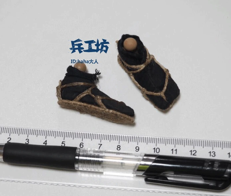 N6-3 POPTOYS 1:6 Scale Soldier EX046 Samurai Shoes&Feet Model for