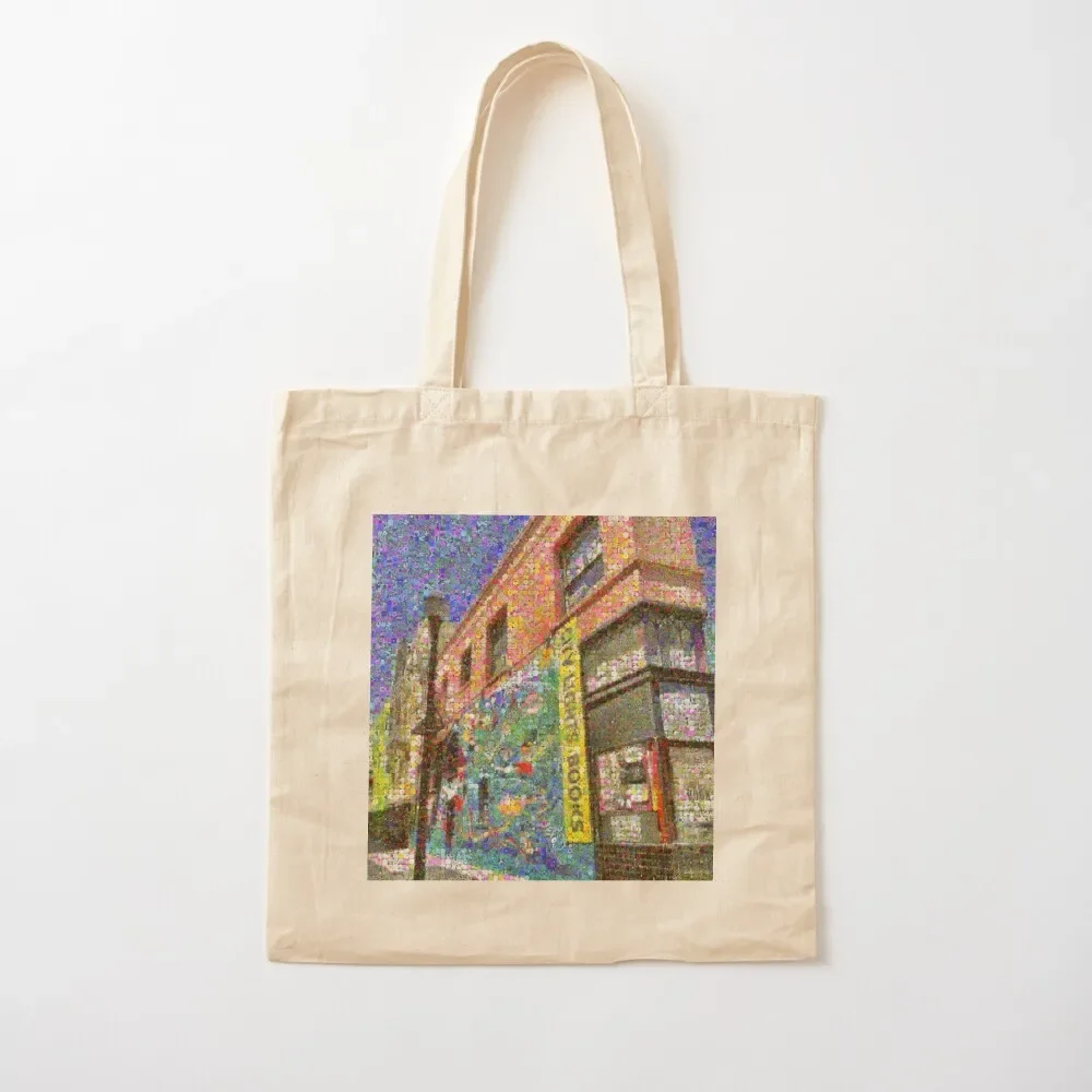 City Lights Bookstore in Bloom Tote Bag ecological bags foldable reusable bag Tote Bag