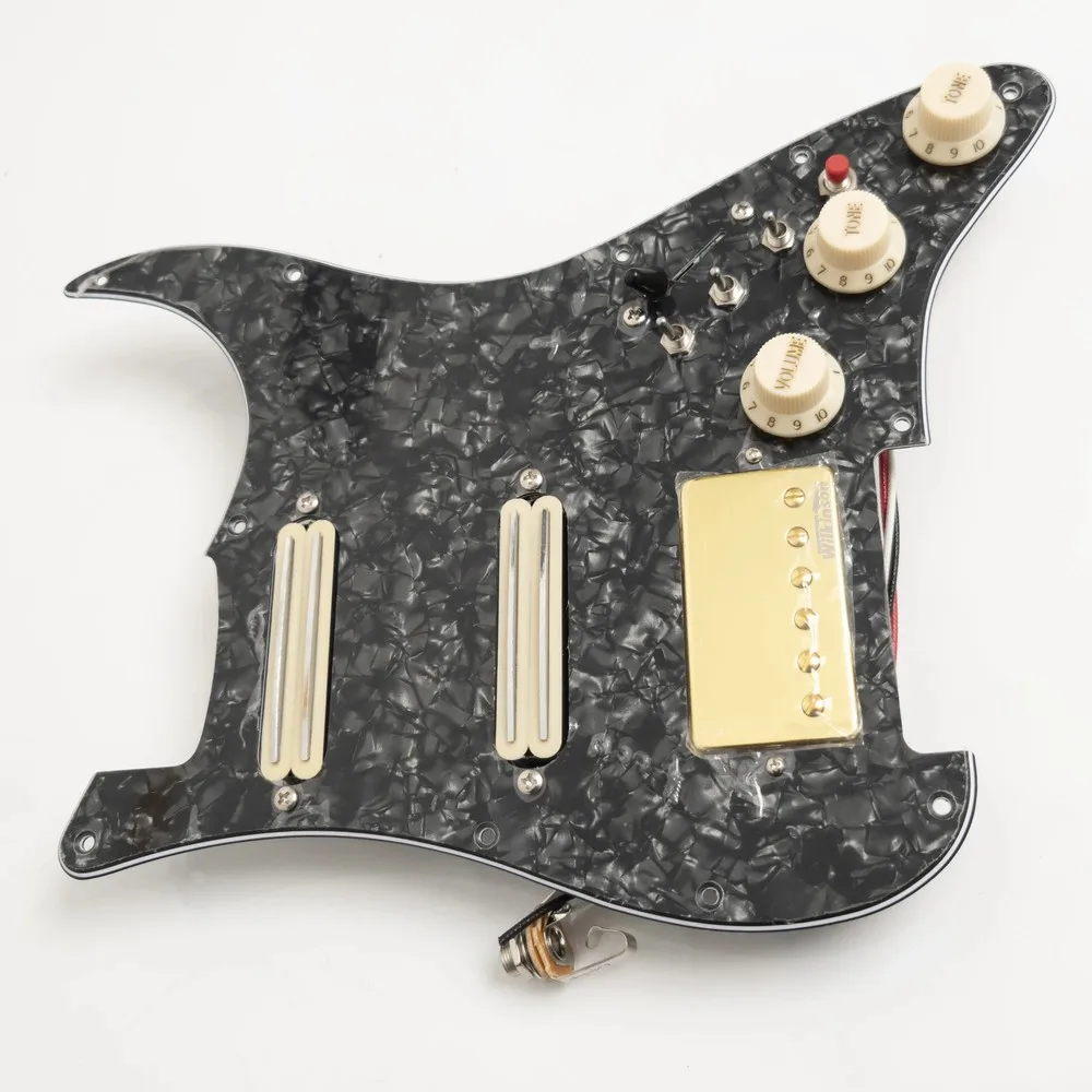 SSH Guitar Prewired Loaded Pickguard with Alnico 5 Humbucker Pickups Set for ST Electric Guitar Part Replacement