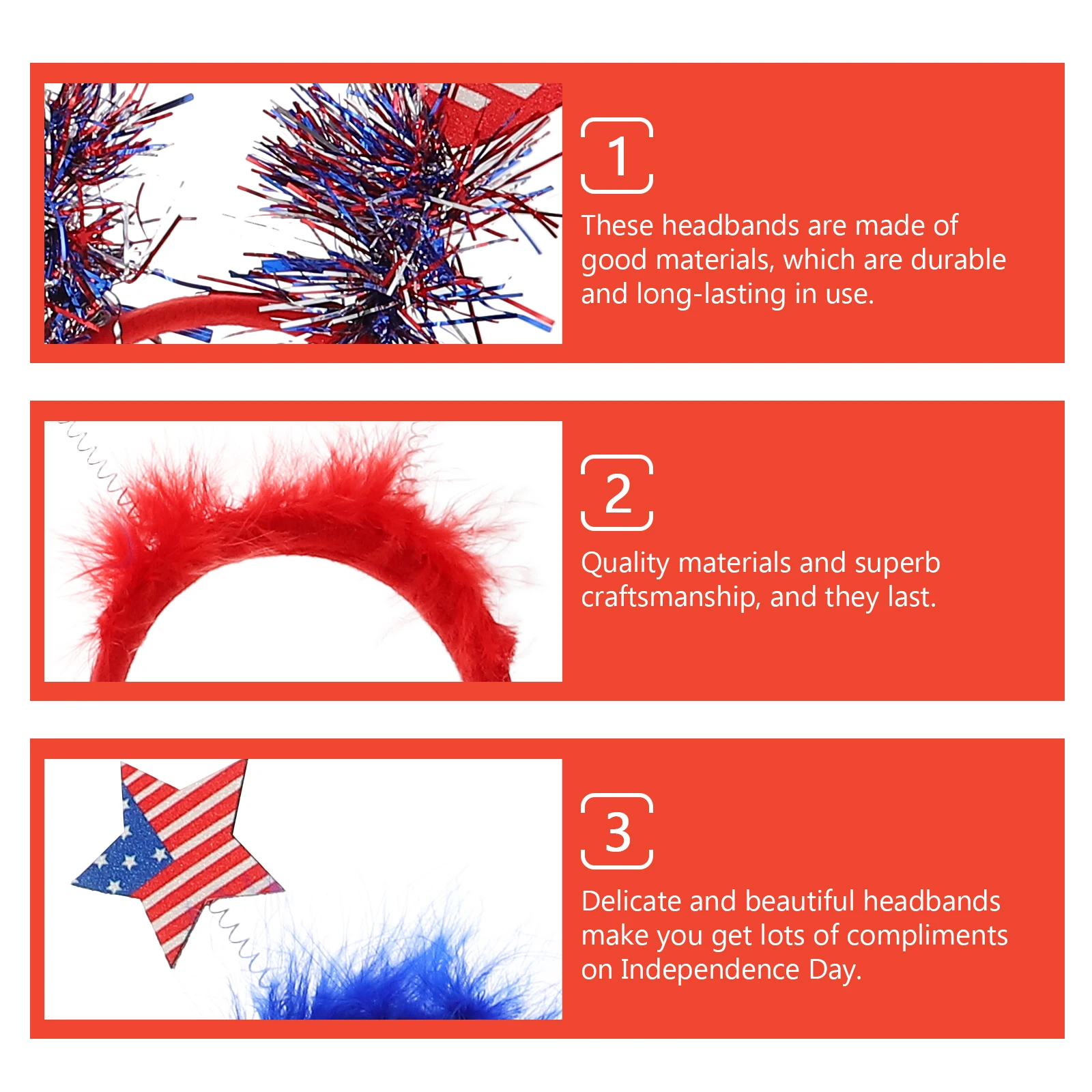 

6 шт., повязки на голову со звездами на День независимости, вечерние повязки для волос, нежные обручи для волос, женские головные уборы, костюм, декор, повязка на голову со звездой