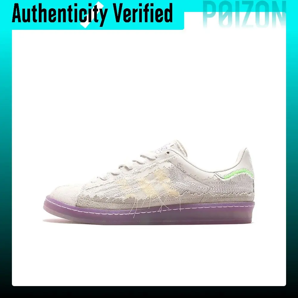Adidas Originals x Youth Of Paris Campus 80s Low top Skateboard Shoes Unisex Gray White ID6805