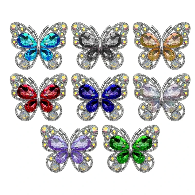 2PCS glitzernde Schmetterlings-Kopfhörerdekorationen aus Legierung für stilvolle Personalisierung, modischen Charme Y4QF – Detail 10