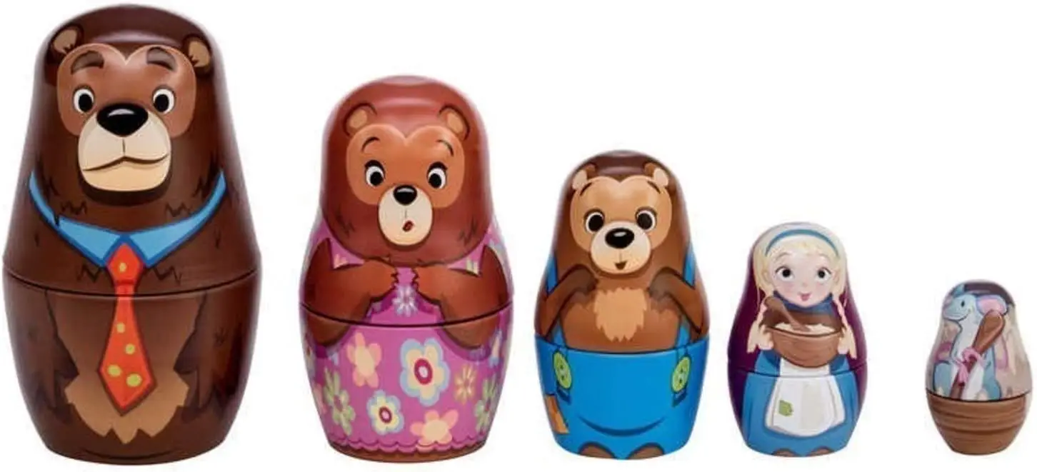 

Nesting Dolls Set with Goldilocks Theme, 1 Piece for Kids Play and Collectibles