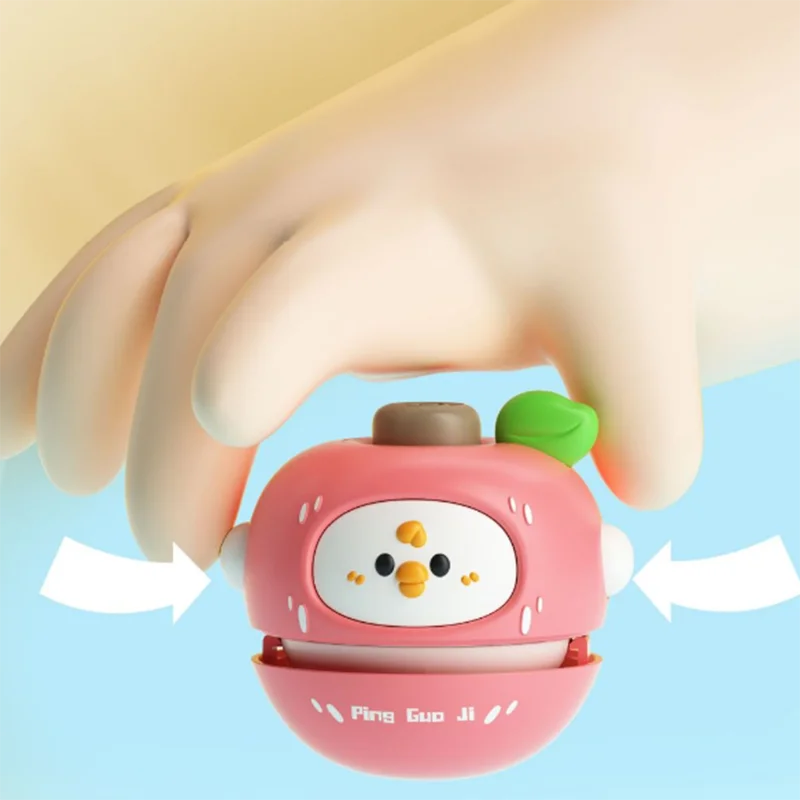 Giocattolo di rotazione della collisione del giroscopio della frutta di simulazione del fumetto, giocattolo interattivo sveglio antistress creativo e divertente per bambini